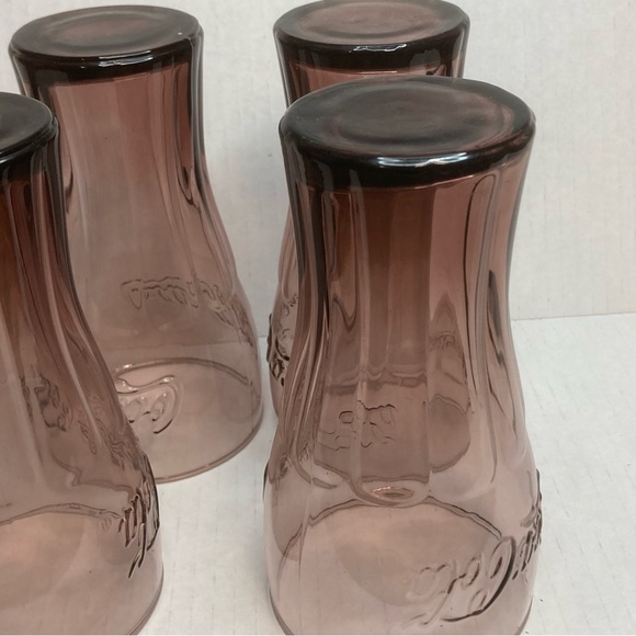 Vintage Coca-Cola purples glasses set of 4 - Picture 4 of 7